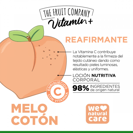loción corporal melocotón vitamin+ the fruit company