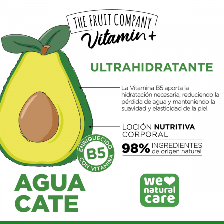loción corporal aguacate vitamin+ the fruit company